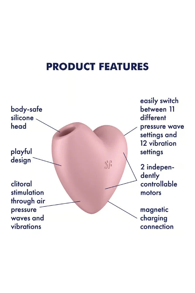 Satisfyer Cutie Heart Airpulse Stimulator + Vibration